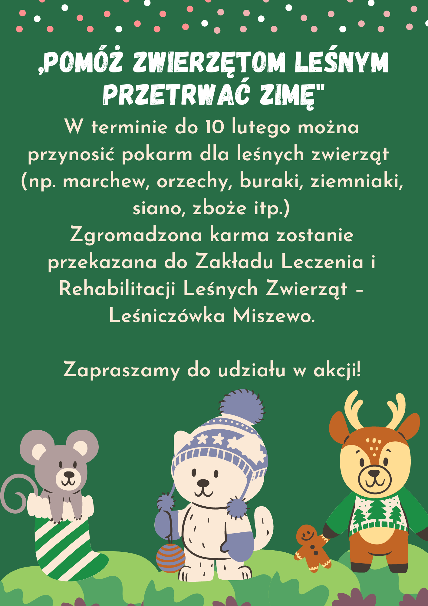 Pomóż zwierzętom leśnym przetrwać zimę